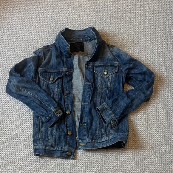 R13 Jackets & Blazers - R13 Women’s Dark Blue fitted Denim Jacket - Classic Casual Coat